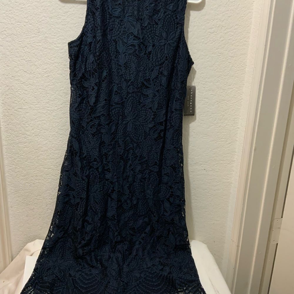 New Shagarano Ladies deep navy dress sleeveless $118